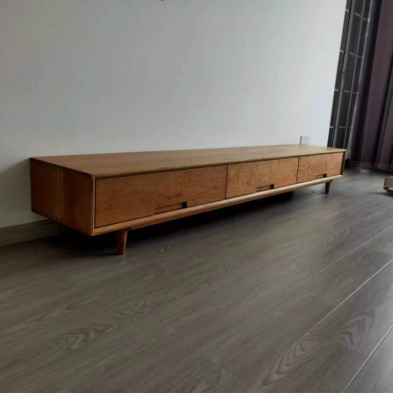 Meuble télé haute capacité, Cerisier clair