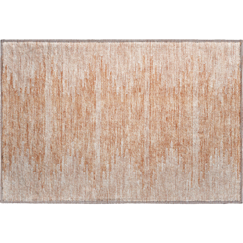 Tapis saumon Cerrito lavable à la machine de qualité supérieure, Rectangle 1 pi 8 po x 2 pi 6 po