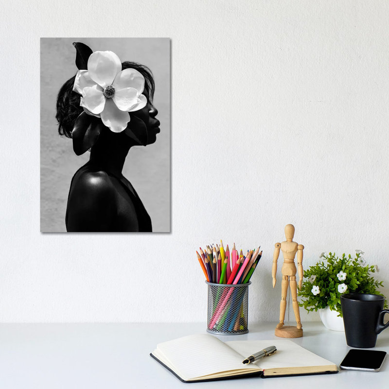 Reproduction d’art Magnolia par Gregory Prescott, Pas de tapis, Toile tendue, H 12 po x l 8 po x P 0,75 po
