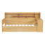 Lit de jour multifonctionnel en bois naturel avec rangement et bureau pour lit simple - aspect moderne chic-375197999