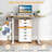48” x 24” Electric Standing Desk with LED Display 2 Memory Height Settings for Home Natural+White-2042360884