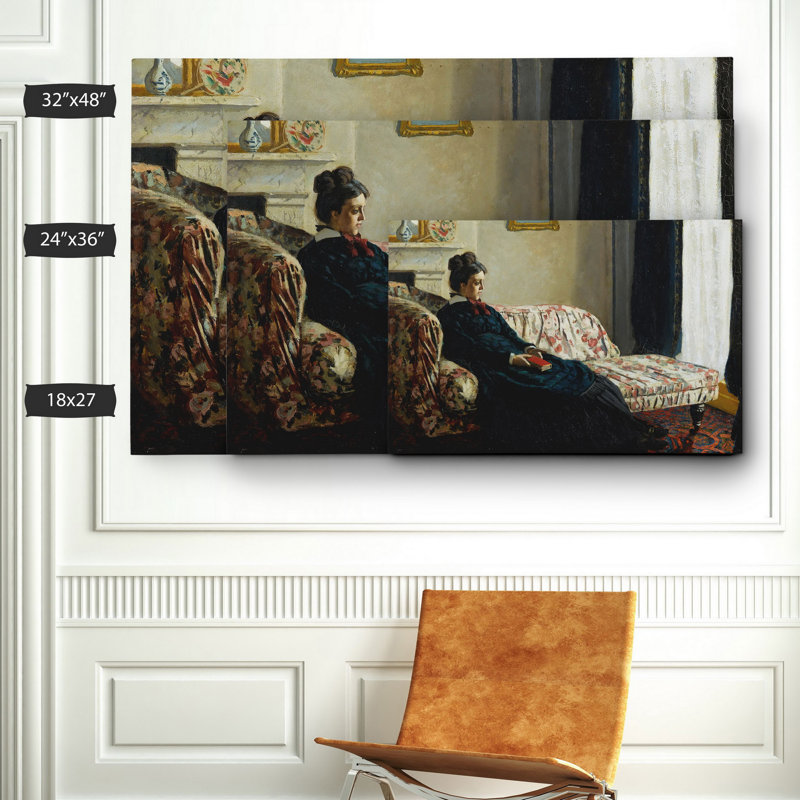 « monet canapé » par claude monet print, H 18 po x l 27 po x P 1,5 po, Toile tendue
