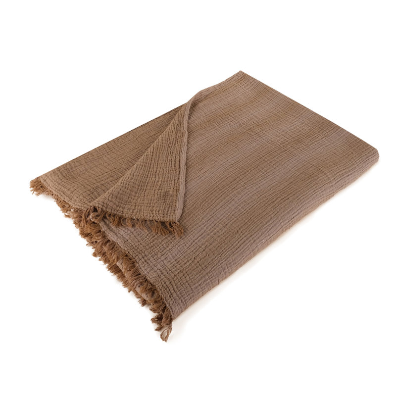 Ensemble de couvre-lit 100% coton Rasco, Brun