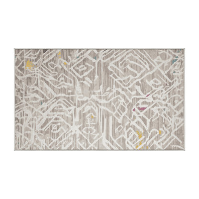 Silky Soft Plush Beige Area Rug