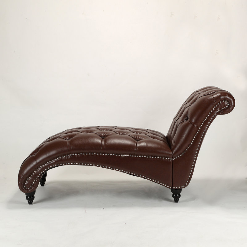 Canora Grey Renato Faux Leather Chaise Lounge | Wayfair