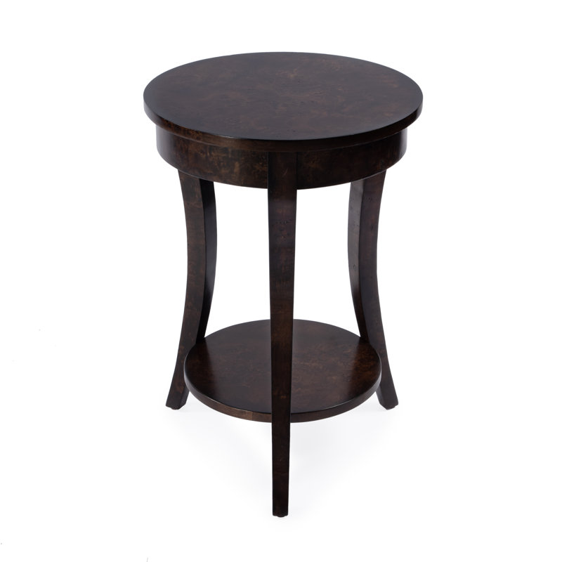 Holdin Round 18"W Side Table, Dark Brown