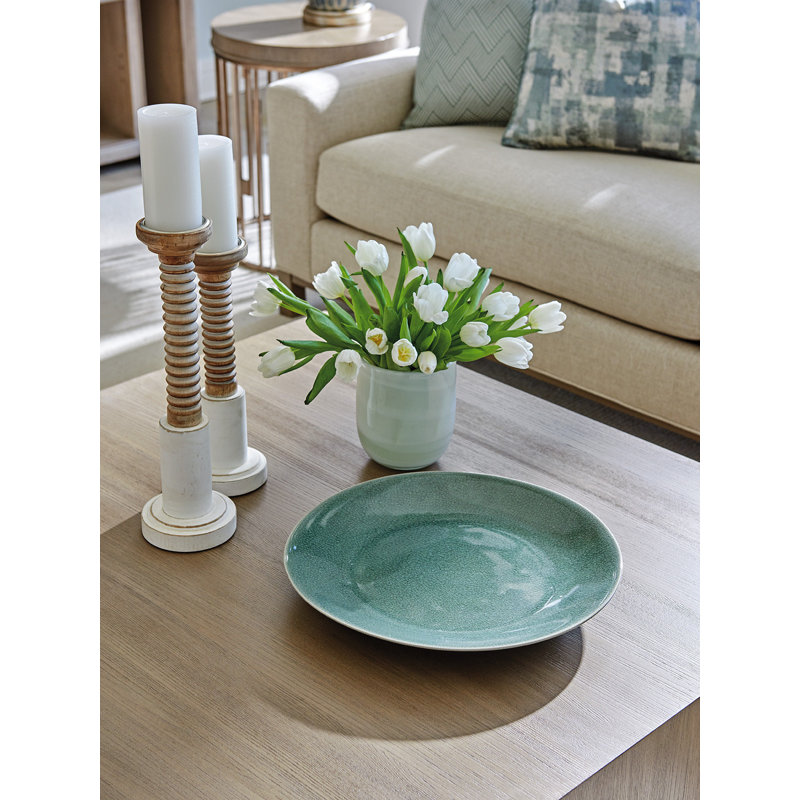 Gray Elm Veneer Square Wood Cocktail Table