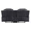 Ensemble de canapés inclinables gris foncé et ultra confortables 2 pièces-256056501
