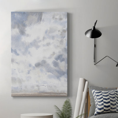 Toile tendue avec châssis de qualité supérieure ciel bleu IV - prête à être accrochée