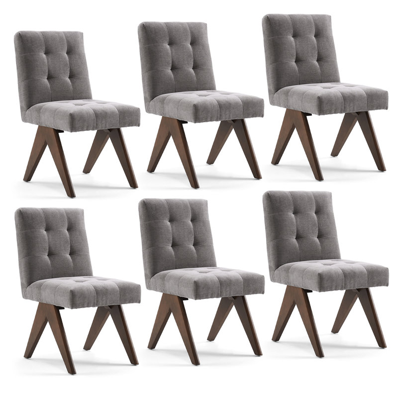 Chaise d'appoint rembourrée en lin Turfed, Gris clair