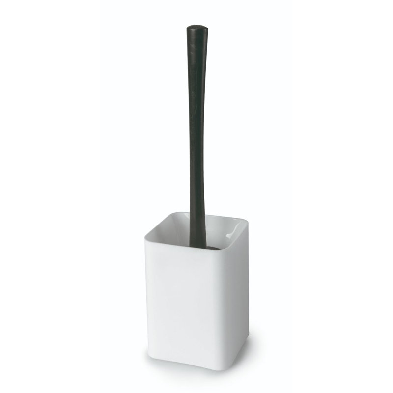 Spectrum Toilet Brush & Holder White Square, White
