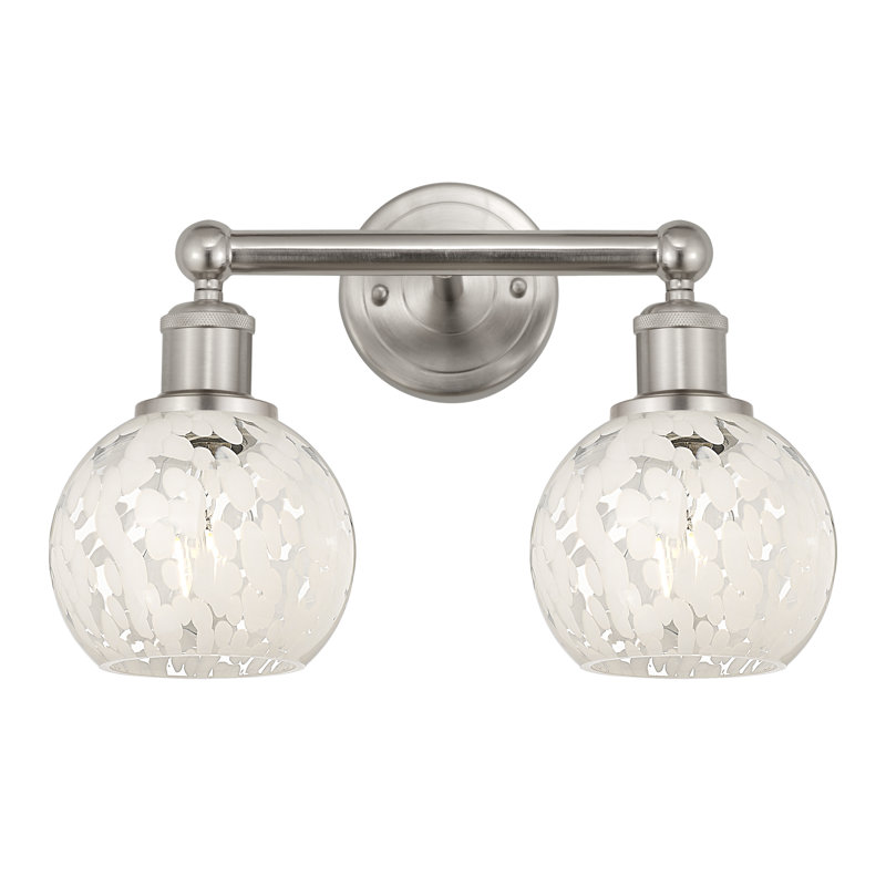 Éclairage pour meuble-lavabo à intensité variable 2 lumières Bernardica, Nickel satiné brossé