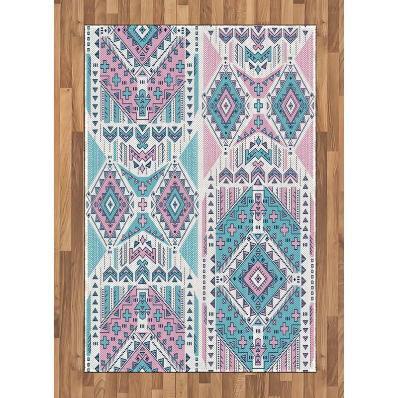 Tapis décoratif Tribal, Rectangle— 4 pi x 5 pi 8 po