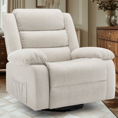 Recliner Chair ,oversized Rocker Recliners, 360°swivel Manual Recliners For Living Room, Side Pockets by Ebern Designs