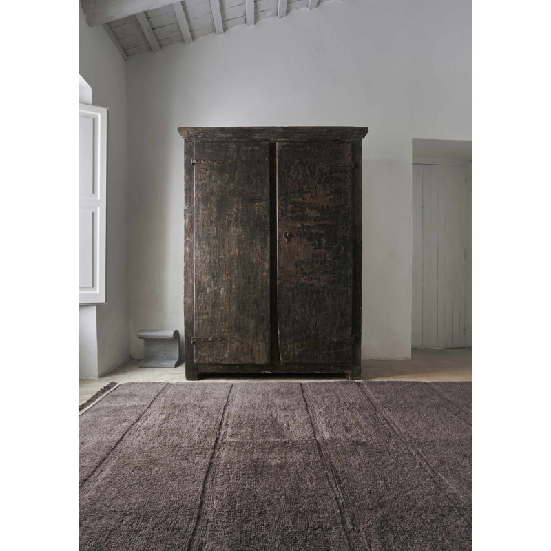 Sheep Of The World Hand Tufted Wool Area Rug in Sheep Brown, Rectangle 6'7" x 9'10"