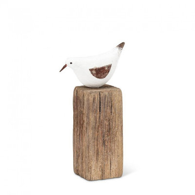 Medium Sea Bird On Post Figurine