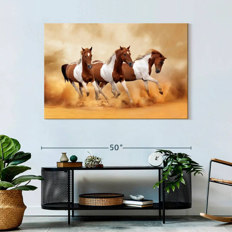 Brampt Horses Wild, H 32 po x l 48 po