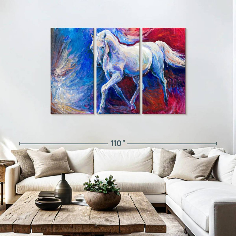 Brampt Horse coloré, H 48 po x l 74 po