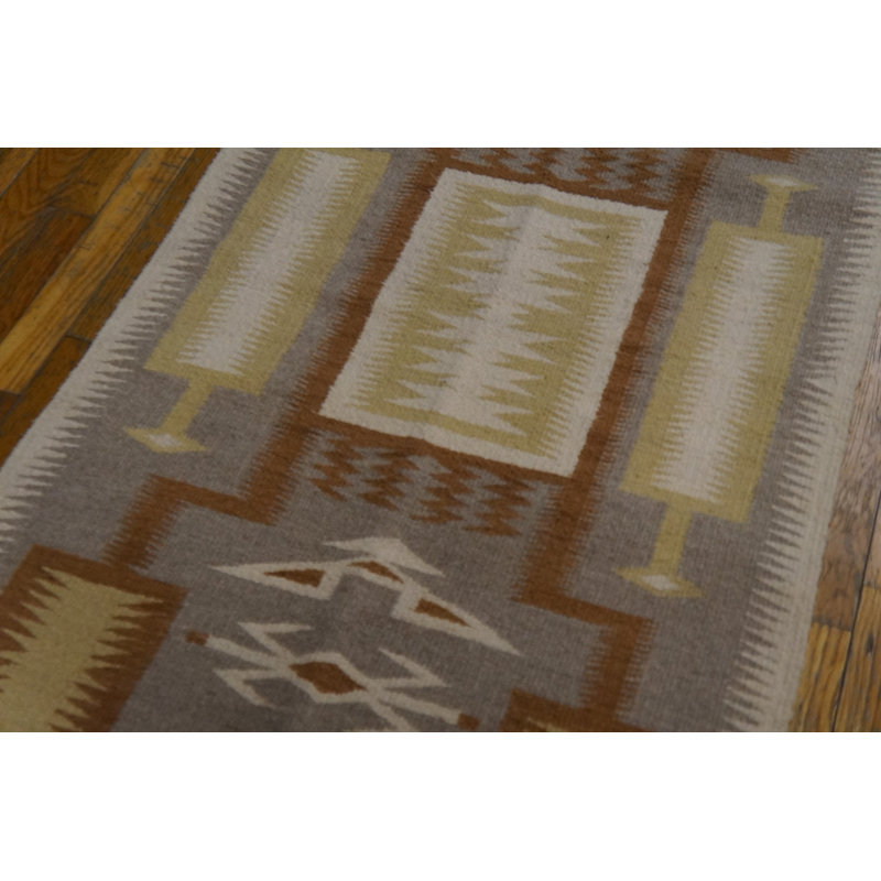 Flatweave Wool Geometric Area Rug