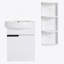Meuble-lavabo avec lavabo et support de rangement pour petite salle de bain-232406767