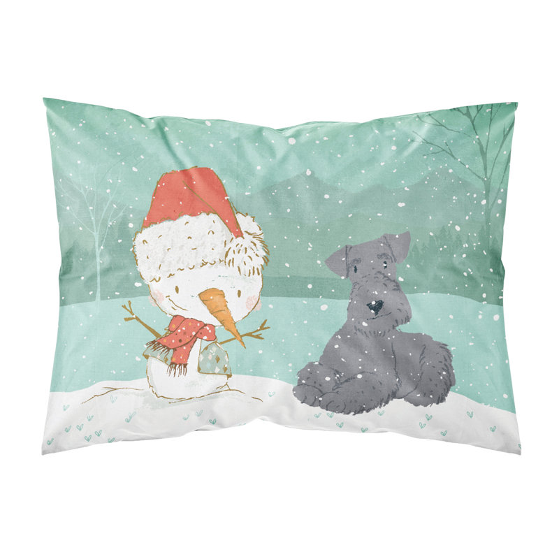Snowman Christmas Microfiber, Lakeland Terrier