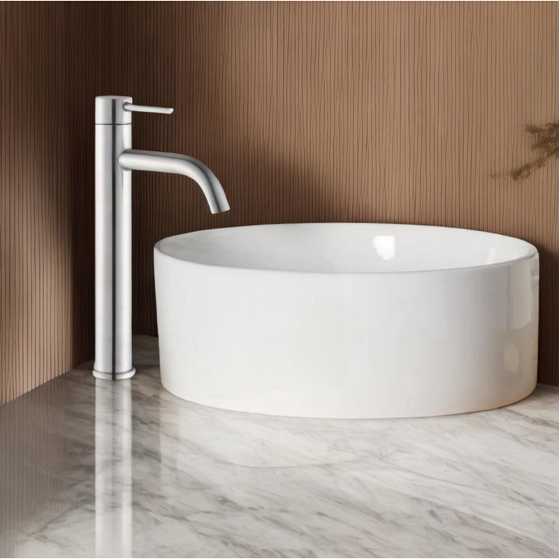 Single Handle Bathroom Modern Tall Faucets, Brushed Nickel