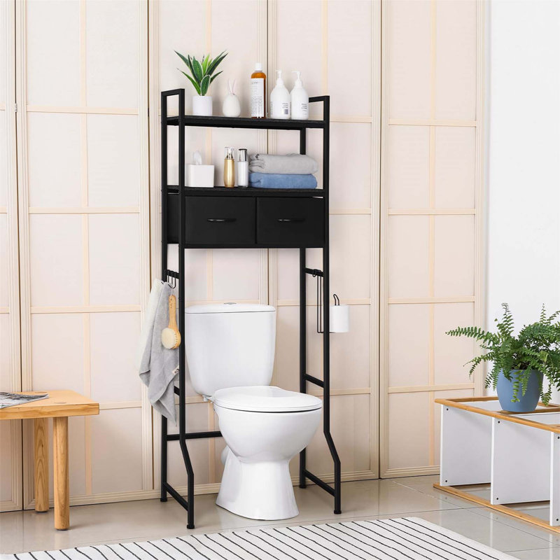 Aadhith Over The Toilet Storage, Black