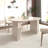 Kitchen Extendable Dining Table For 4-8 People, Oval Kitchen Table With Wooden Strip Base For Family Living Room-1795385778