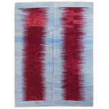 Aghan Wool Abstract Area Rug in Blue
