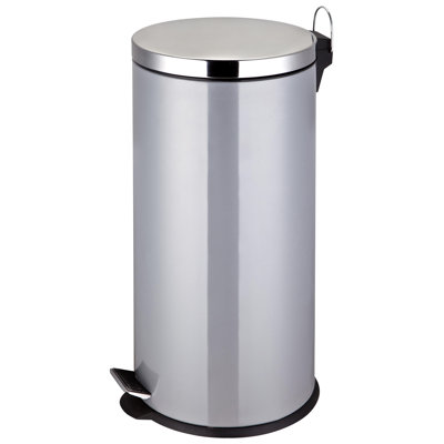 Steel Step On Kitchen Trash Can - 30L