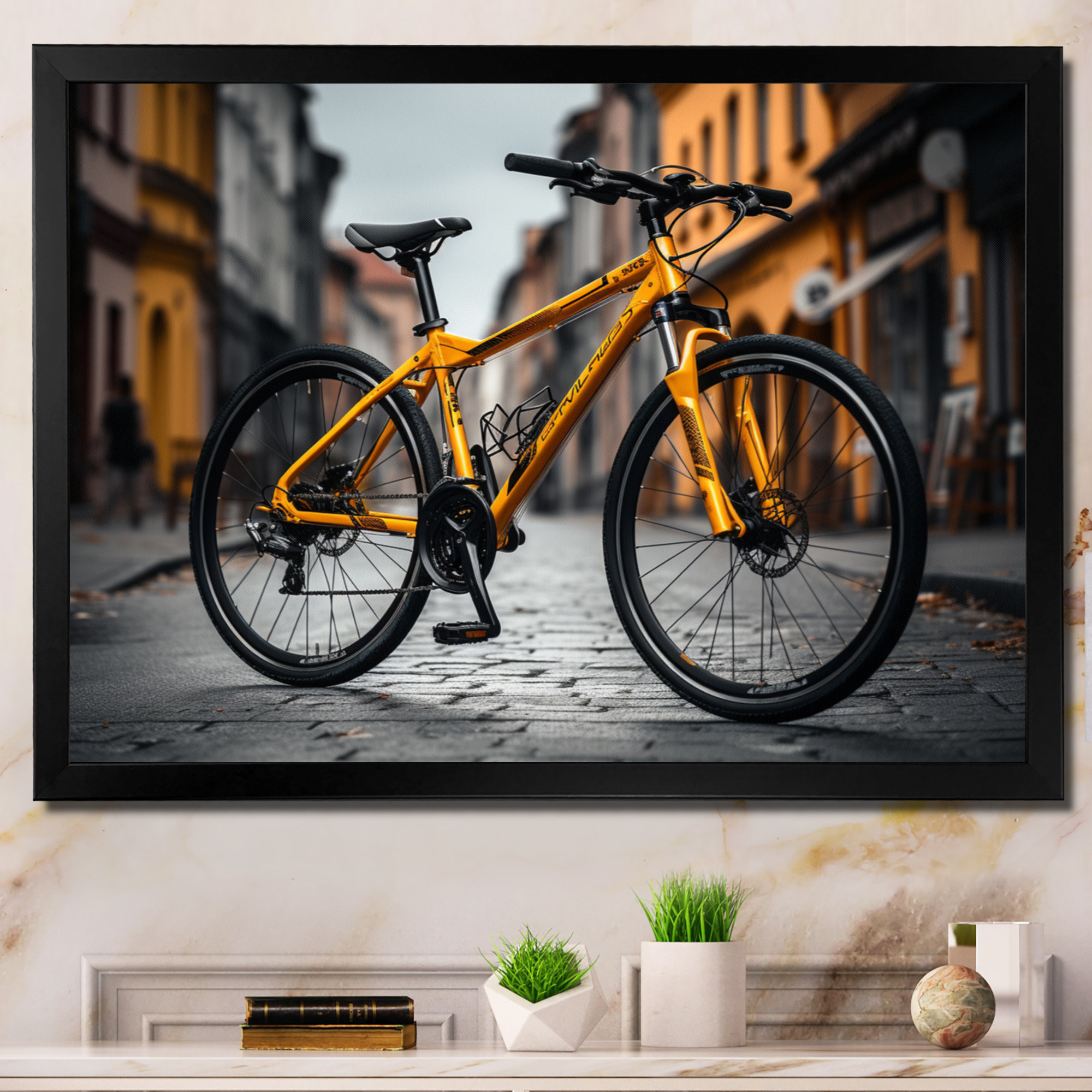 Bike frame wall discount art