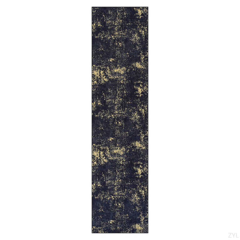 LOOM & LUXE 2'6''X10' Runner, Washable Rug, Low-Pile, Non-Slip, Non-Shedding, Foldable, Kid & Pet Friendly - Area Rugs For Living Room, Bedroom, Kitchen Rug