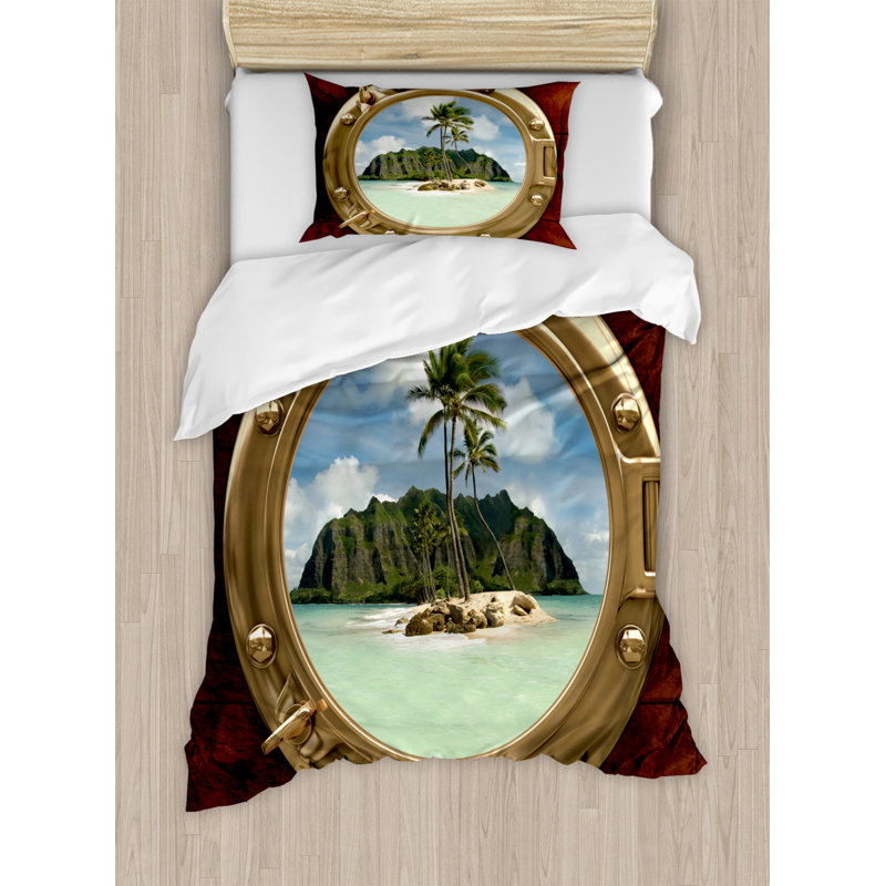 Coastal Duvet Cover, Twin Duvet Cover + 1 Sham