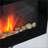 Electric Wall-Mounted Fireplace, 28.5'' 1500W with Flame Effect | 7 Color Lights | Black | Tempered Glass