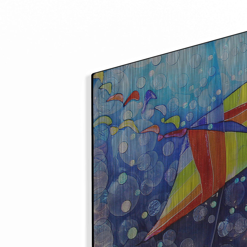 Red Barrel Studio® «Air» par Rita Shimelfarb, art mural en métal, H 12 po x l 36 po