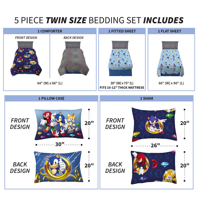 Ensemble d'édredon et de draps pour enfant 5 pièces