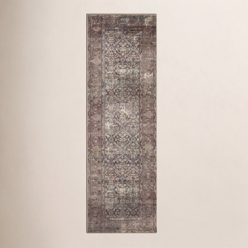 Tapis en denim / multicolore Amber Lewis x Loloi Morgan, Tapis de couloir 2 pi 3 po x 11 pi 6 po