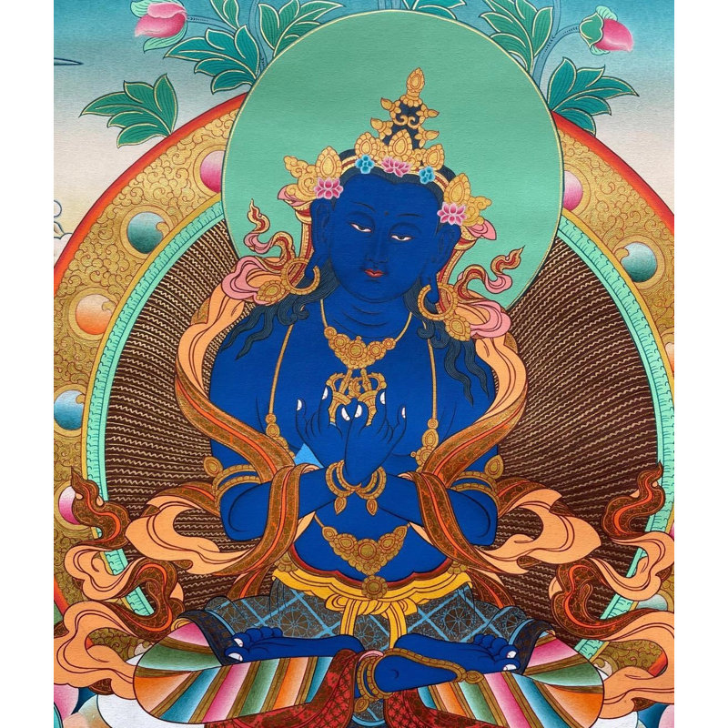 Vajradhara Thangka (Thangka sans brocart)