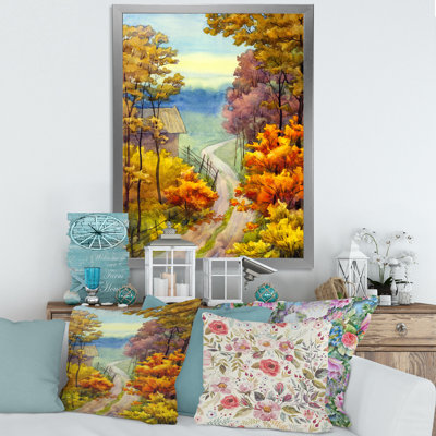 «Little Road In Vibrant Autumn Scene», reproduction de Lake House