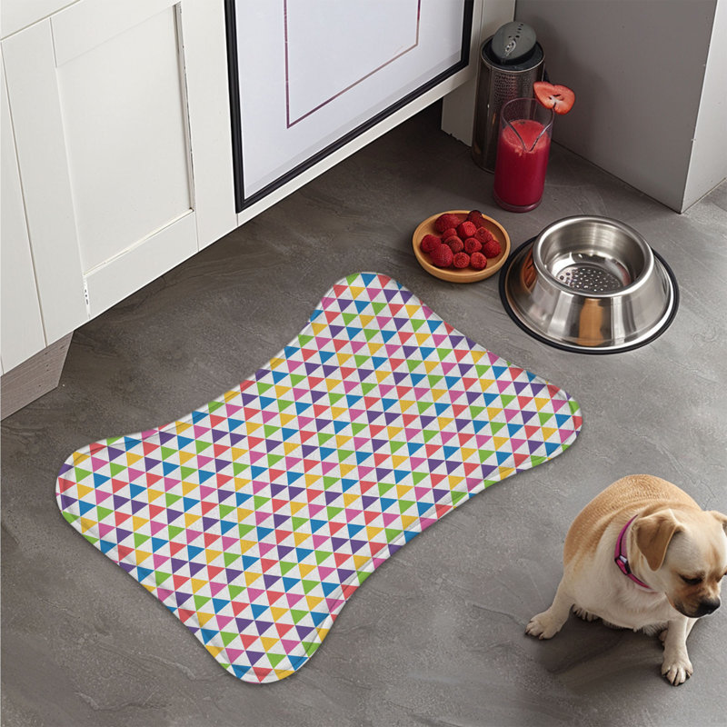 Rainbow Flow - 1 Piece Bone Shape Feeding Mat