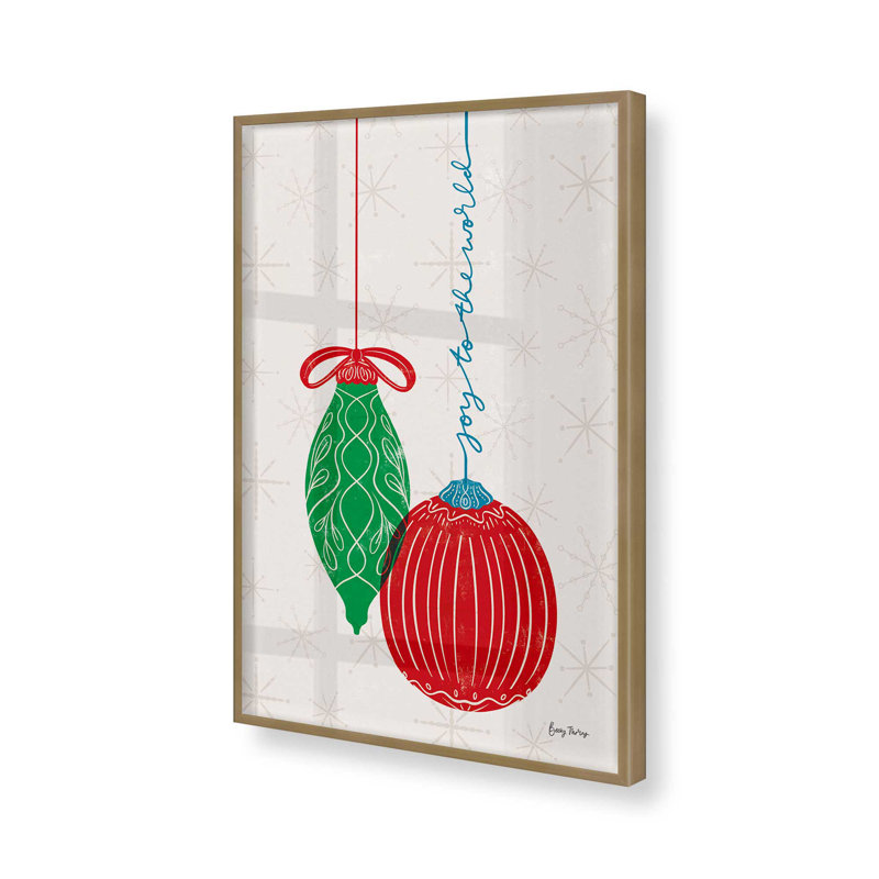 Elegant Holiday Ornaments II, impression dans un, Cadre doré brossé, H 37,25 po x l 25,25 po x P 1,25 po