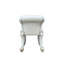 Tabouret de coiffeuse Vendome en cuir synthétique beige et perle antique