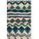 Tapis géométrique en coton tissé à la main Burrell Cedar Brook