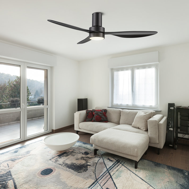 Edilberto 52'' Ceiling Fan with Lights, Black