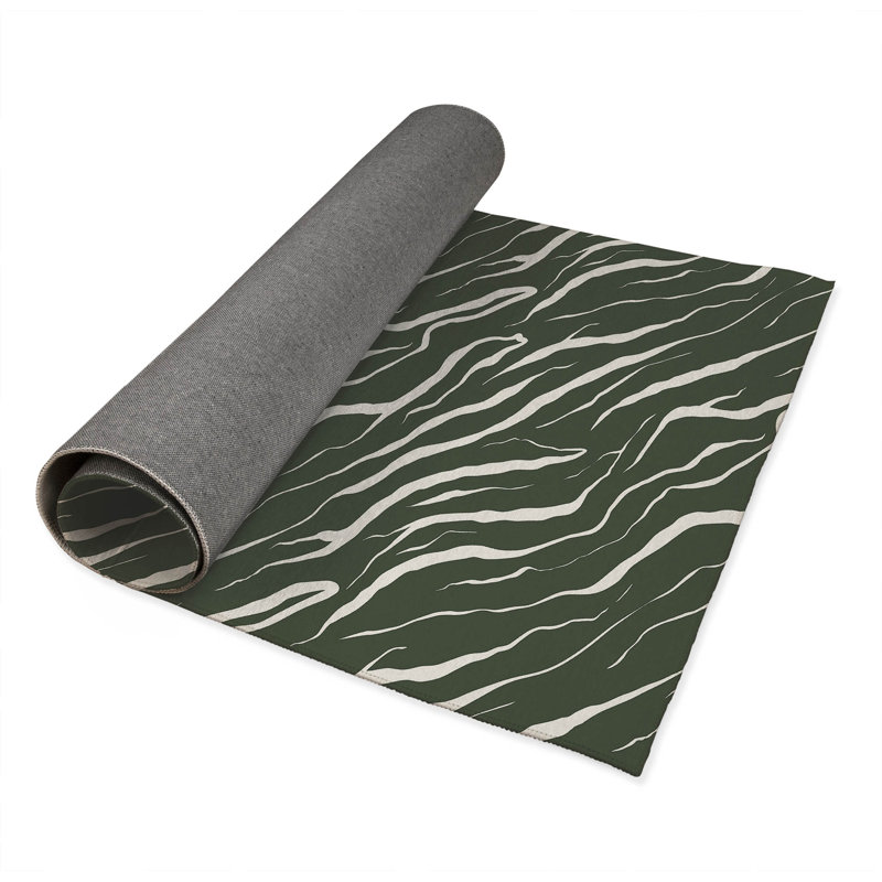 Lush Cracks Kids Play Mat, Chimichurri/Green, Rectangle 2' x 3'