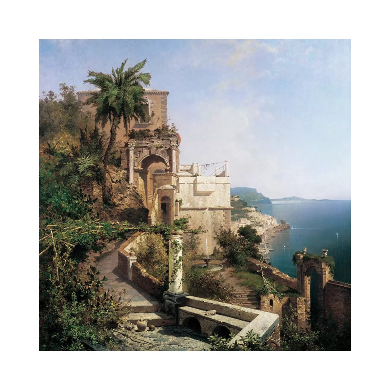 In The Garden, Amalfi by Richard Franz Unterberger - Wrapped Canvas Painting, 30.48 cm H x 30.48 cm W