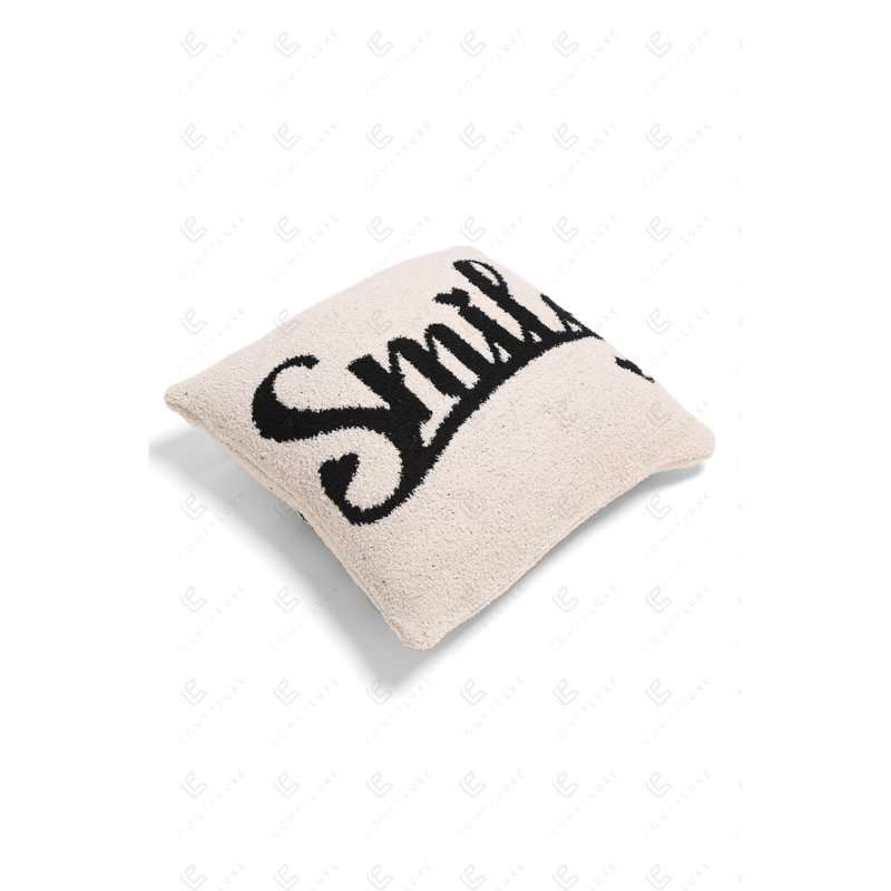 Housse de coussin douce et luxueuse Expression - SOURIRE