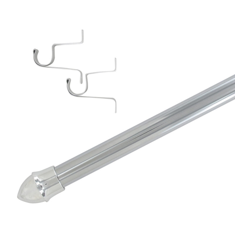 Tringle à rideaux simple réglable, Blanc, 29 à 49 po