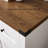 White & Wood-Grain Farmhouse Barn-Door Storage Cabinet，Coffee Bar Sideboard with Drawer for Kitchen & Living Room-117608470