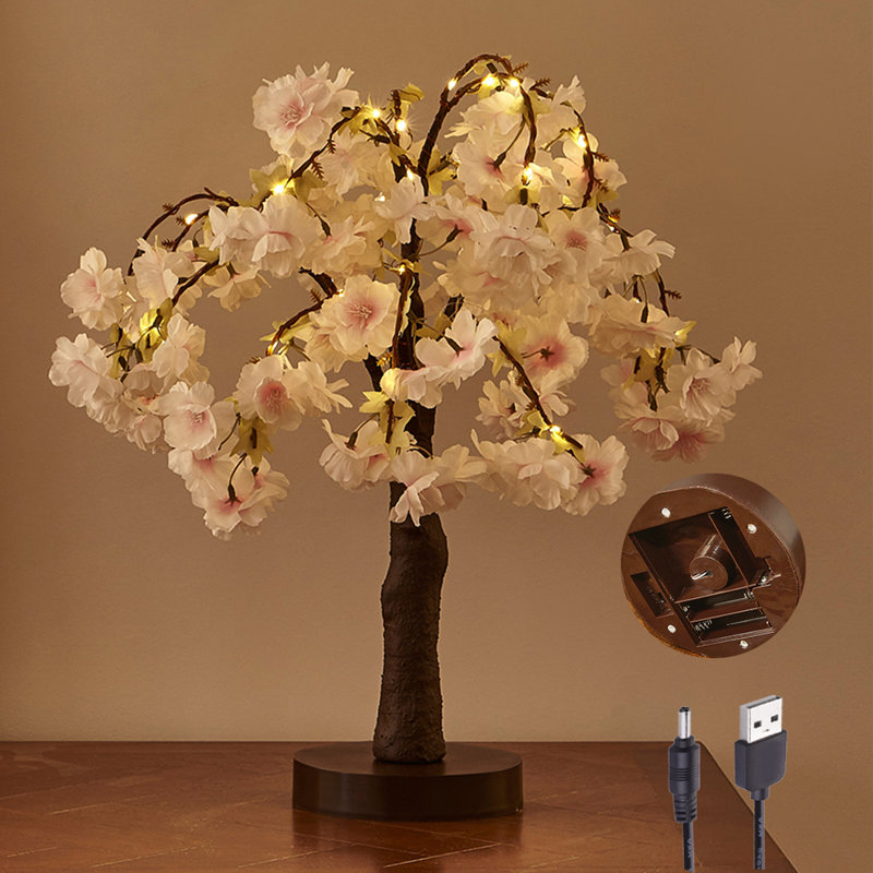 Arbre de table fleur de cerisier rose